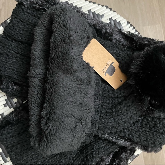 Best seller warm winter slouchy beanie hat scarf set knit beanie hat with scarf. - Picture 3 of 4